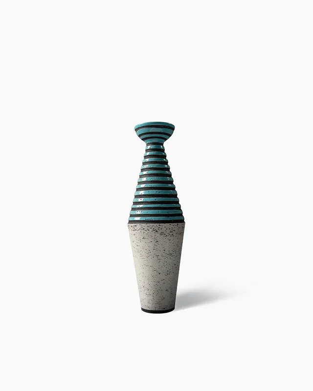 bitossi-ceramiche-vaso-1957-aldo-londi-turchese-limited-199 image 1