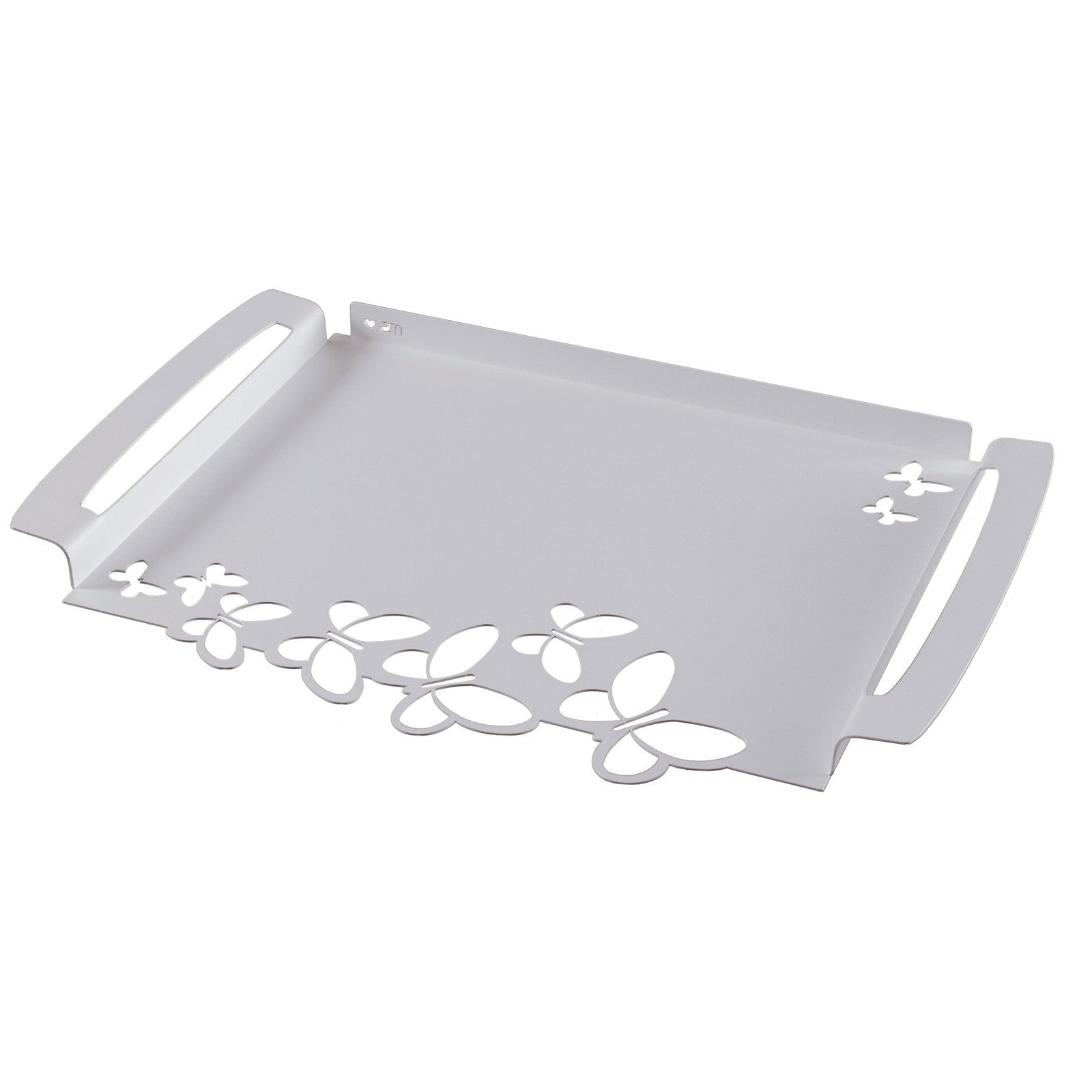 arti-mestieri-butterfly-vassoio-moderno-grande-46x30-cm-avorio-beige-bianco image 3