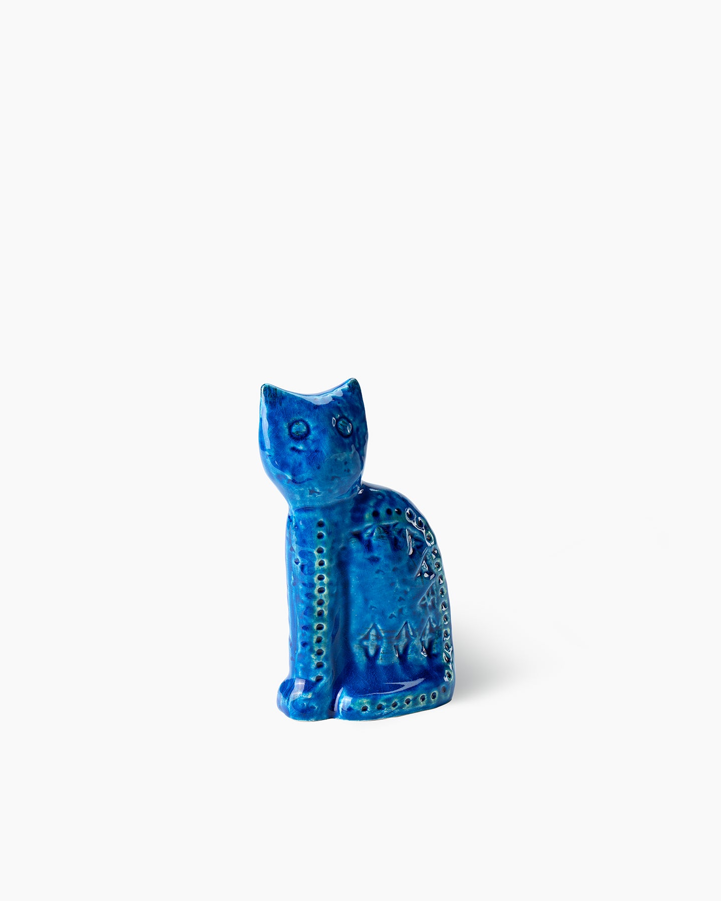 bitossi-ceramiche-figura-gatto-seduto-rimini-blu-aldo-londi image 2