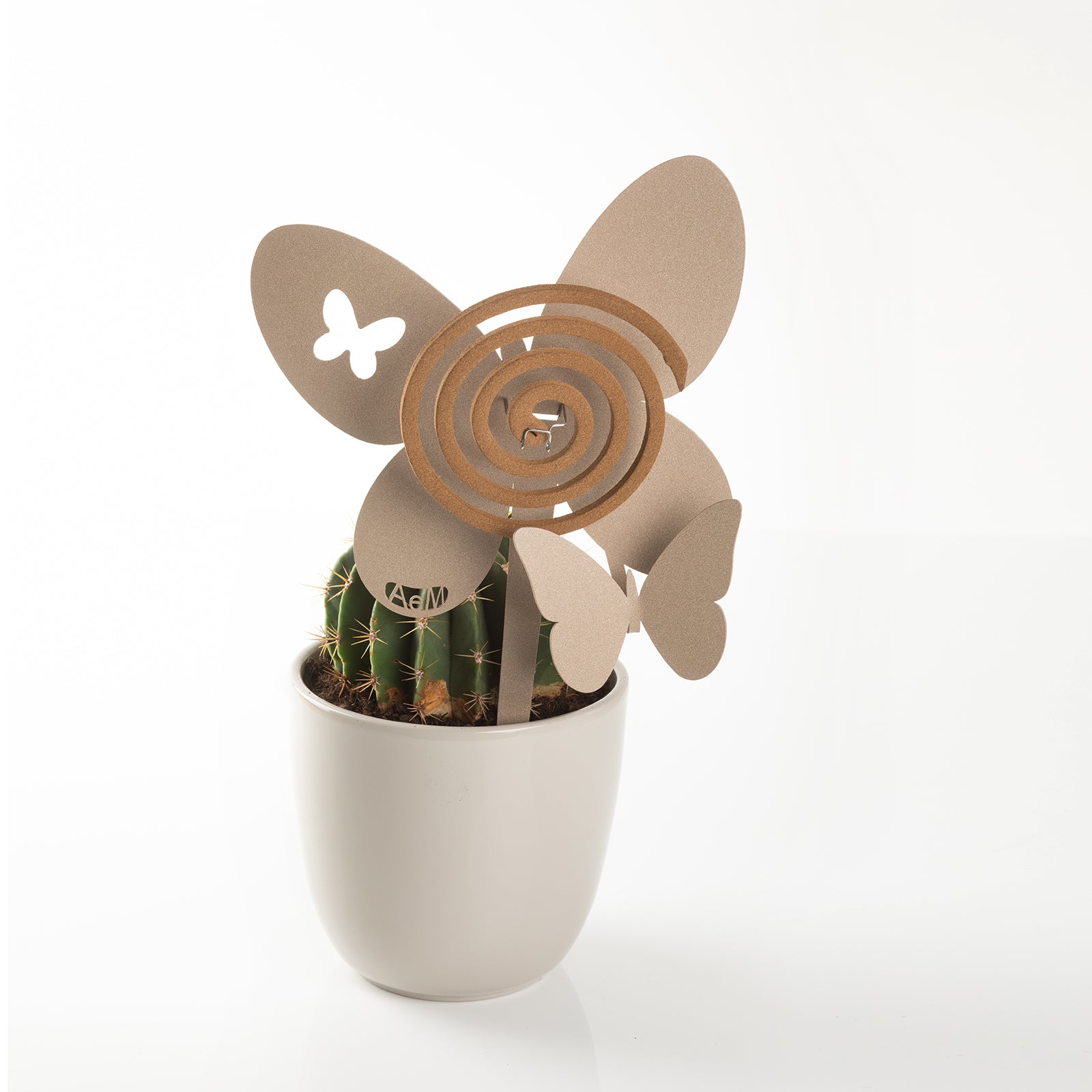 arti-mestieri-farfalla-porta-zampironi-da-vaso-4-pezzi-bianco-beige image 4