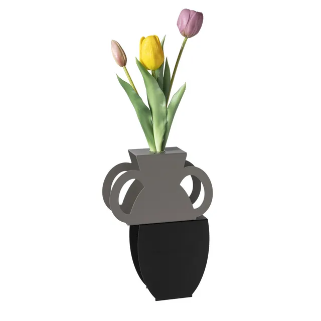 arti-mestieri-cribbio-vaso-portafiori-decorativo-bicolore image 1