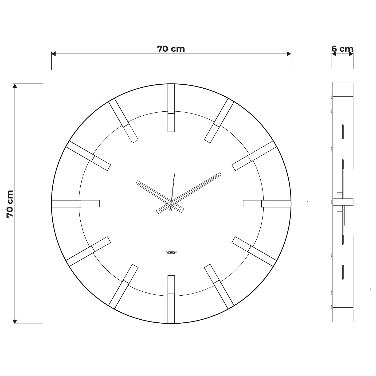 arti-mestieri-timon-orologio-da-parete-in-ferro-e-legno image 4
