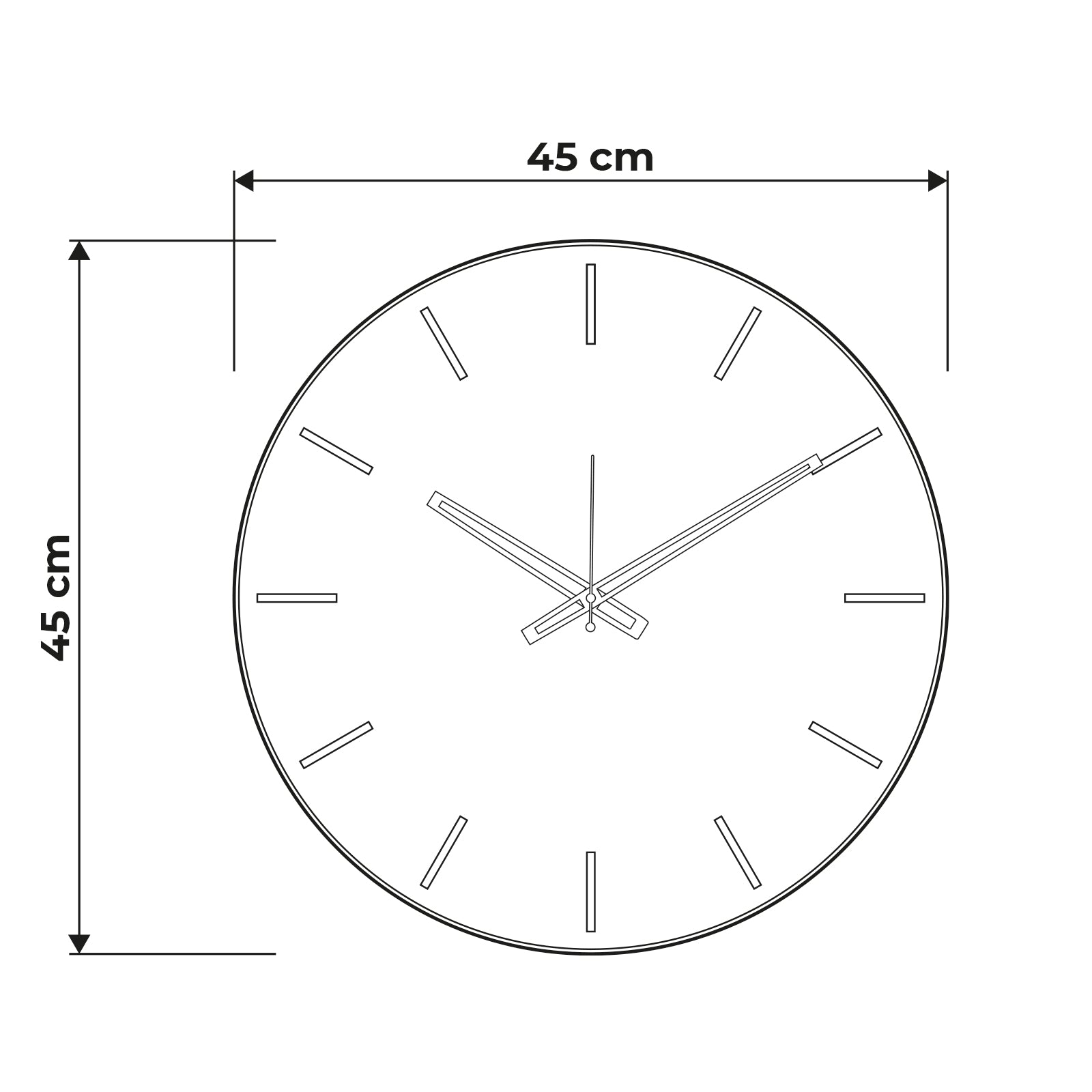 arti-mestieri-orologio-da-parete-giotto-45-in-vetro-specchiato image 3