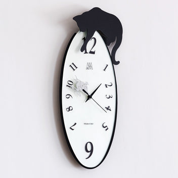 arti-mestieri-tommy-orologio-da-parete-ovale-gatto image 3