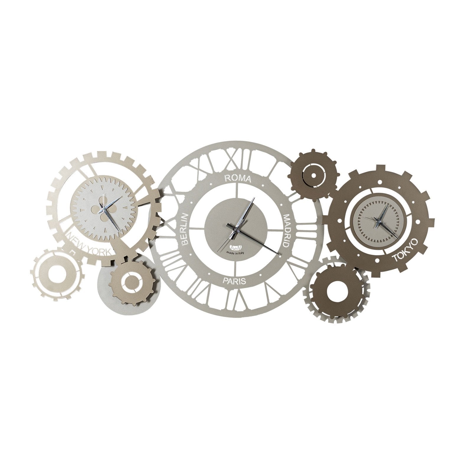 arti-mestieri-fuso-meccano-orologio-da-parete-in-ferro-97x44-cm image 2