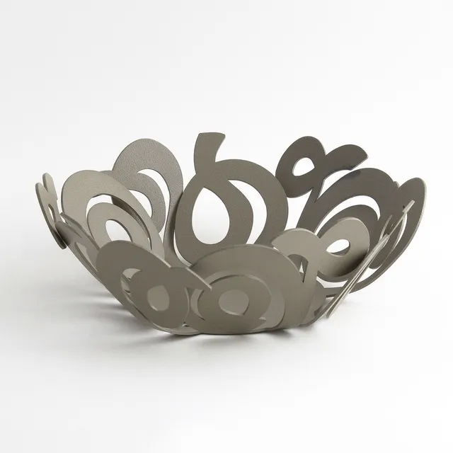 arti-mestieri-cestino-nastri-bomboniera-di-design-in-ferro-13-5x4-5-cm image 1