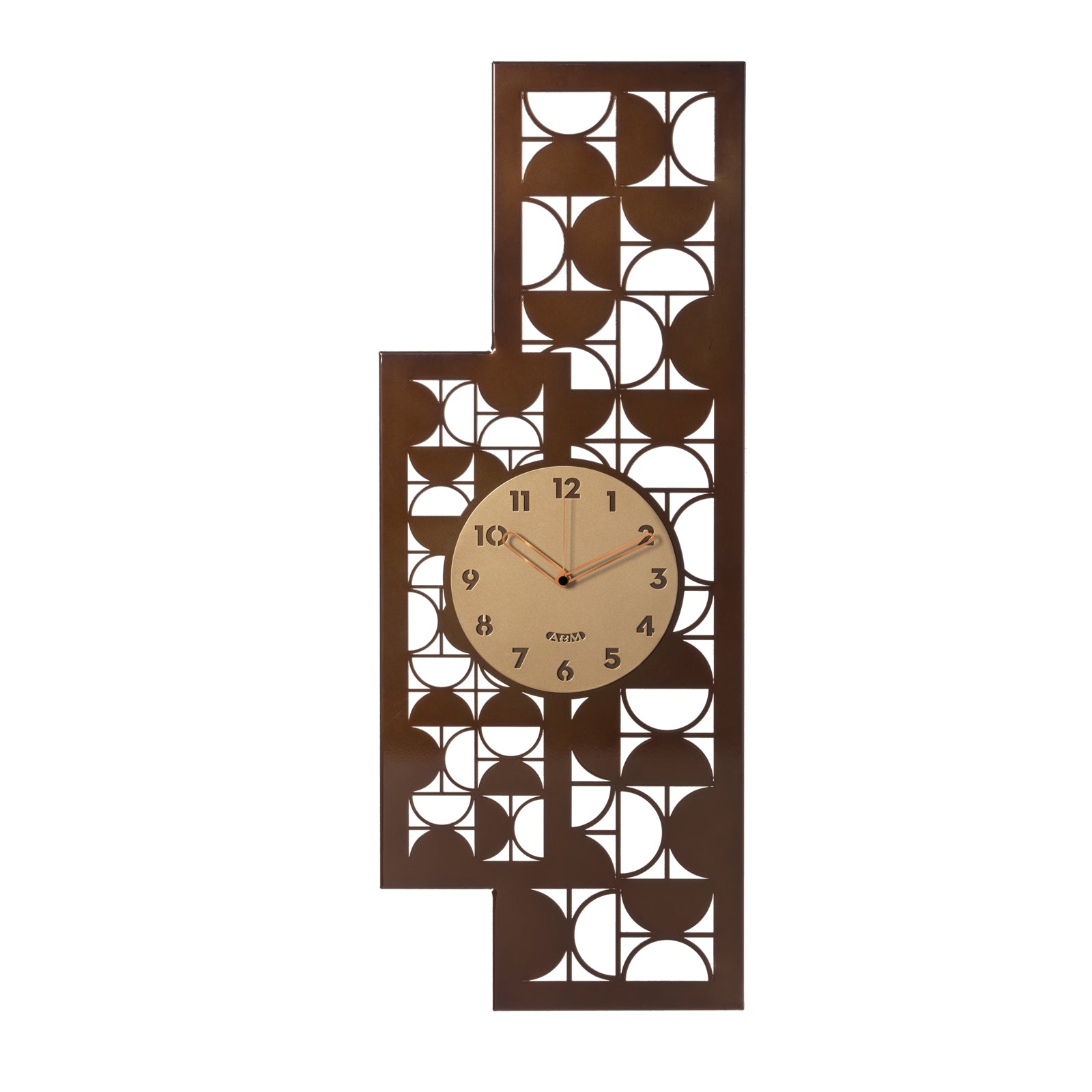 arti-mestieri-orologio-da-parete-vogue-oro-laccato-e-caramello-industrial-34-5x9 image 2