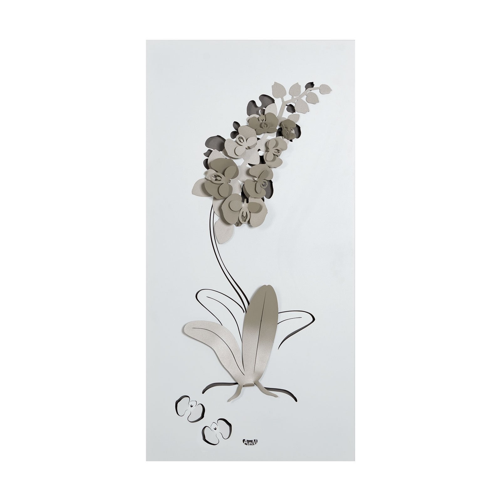 arti-mestieri-orchidea-pannello-decorativo-in-ferro-100x50x8-cm image 1