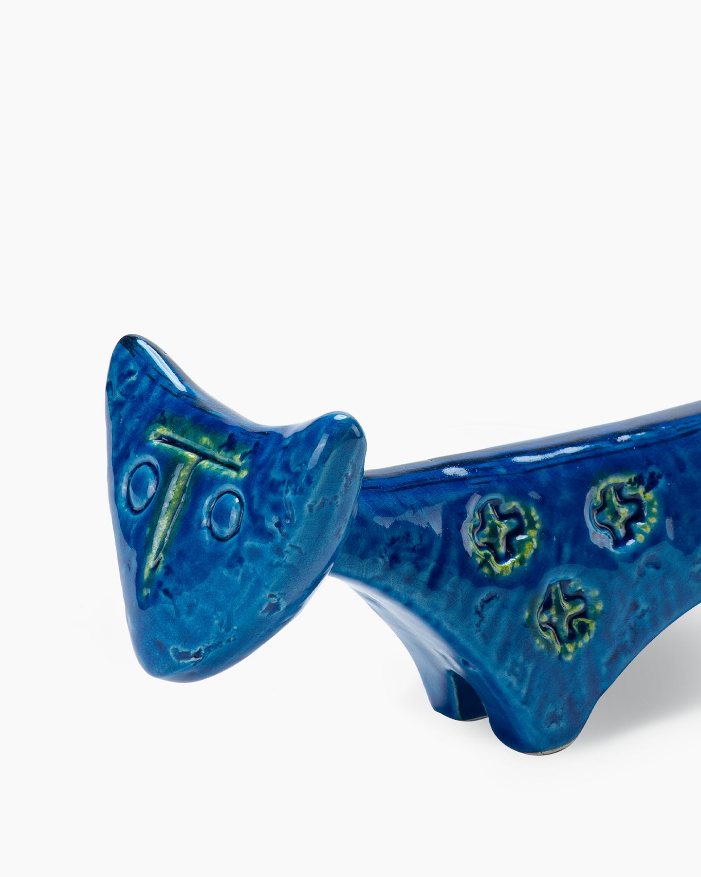 bitossi-ceramiche-figura-gatto-muso-triangolare-rimini-blu-aldo-londi image 3