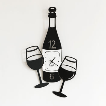 arti-mestieri-cin-cin-orologio-da-parete-bottiglia-vino-2 image 3