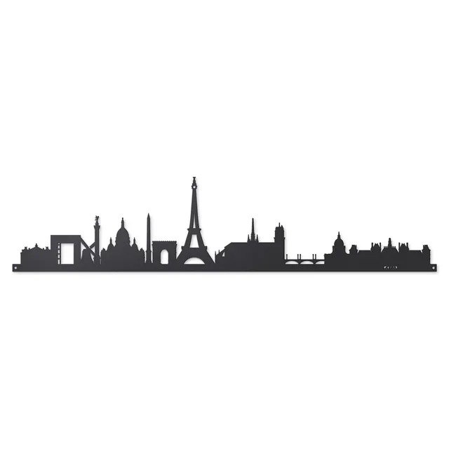 arti-mestieri-paris-skyline-100-pannello-decorativo-ferro image 1