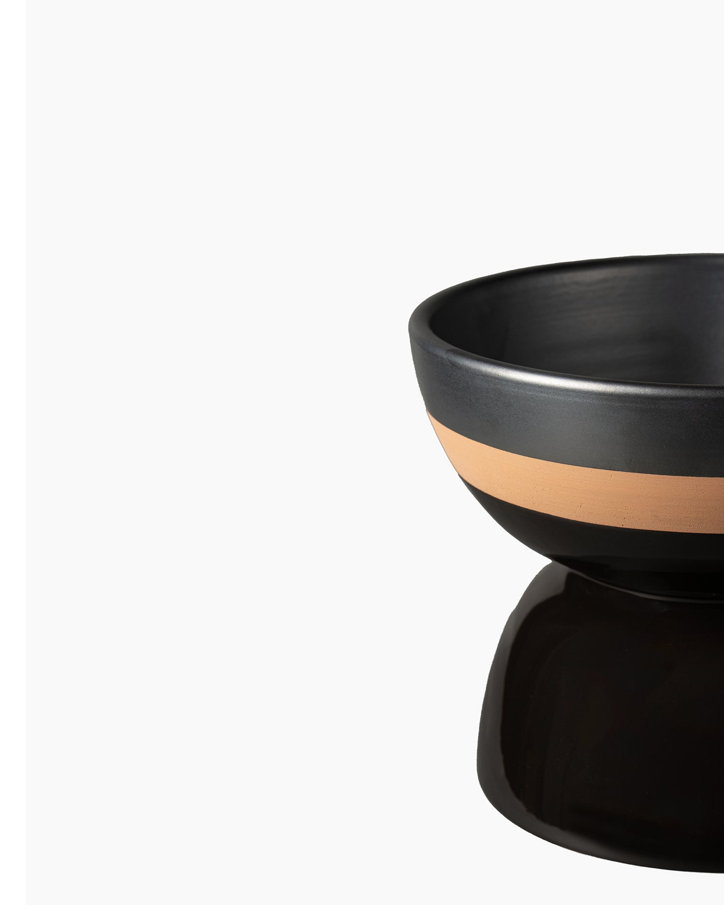 bitossi-ceramiche-bolo-alzata-coppa-ettore-sottsass-nero-e-rame image 3