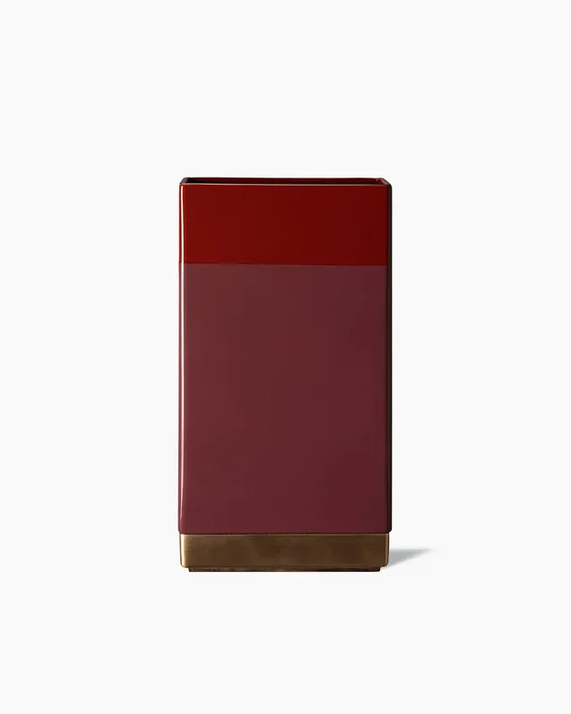 bitossi-ceramiche-vaso-equilibri-dimorestudio-bordeaux-con-ottone image 1
