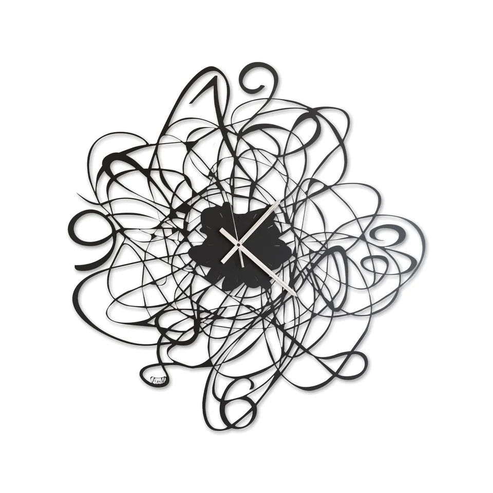 arti-mestieri-orologio-da-parete-doodle-58-cm-nero-in-ferro image 1