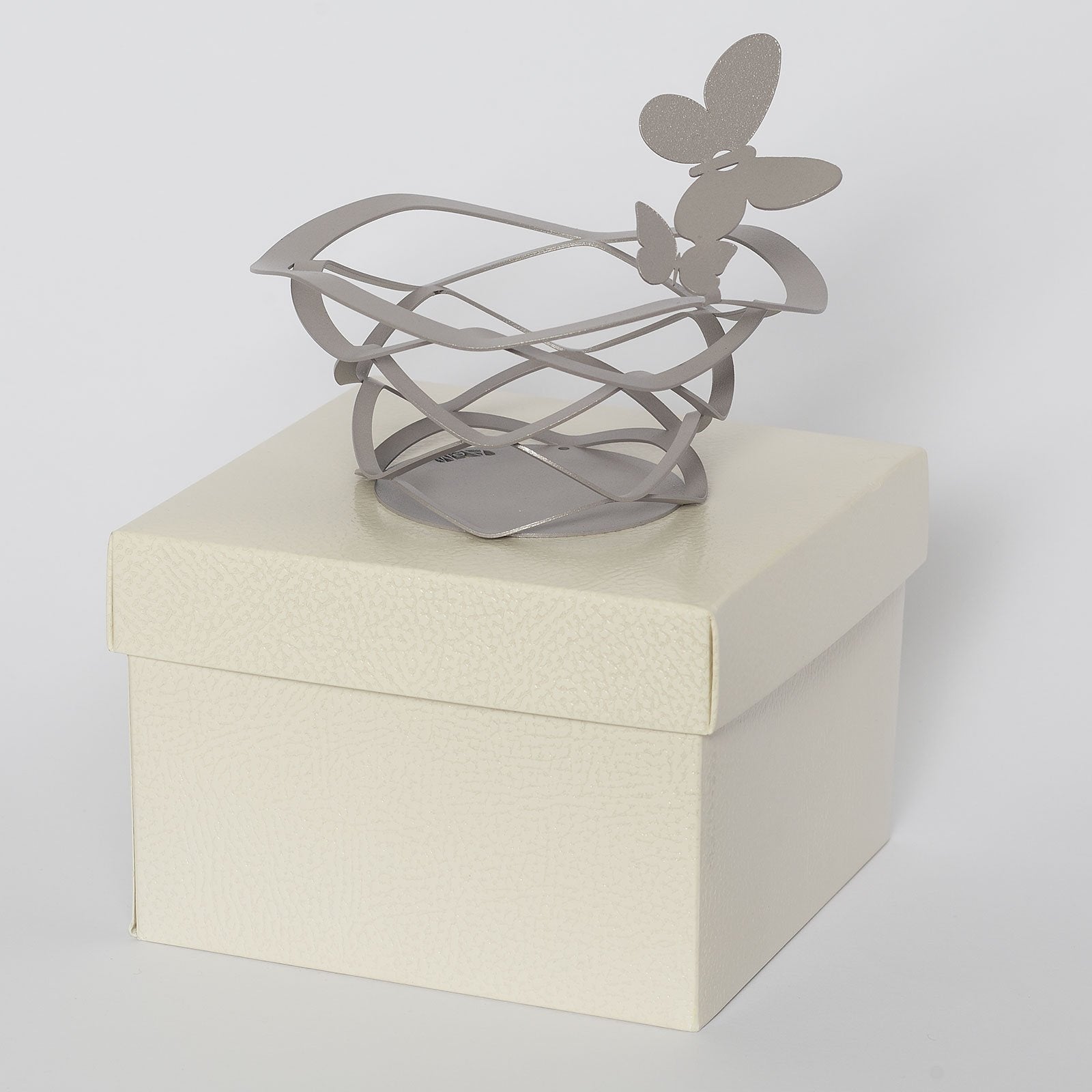 arti-mestieri-butterfly-cestino-bomboniera-di-design-in-ferro-13x5-cm image 3