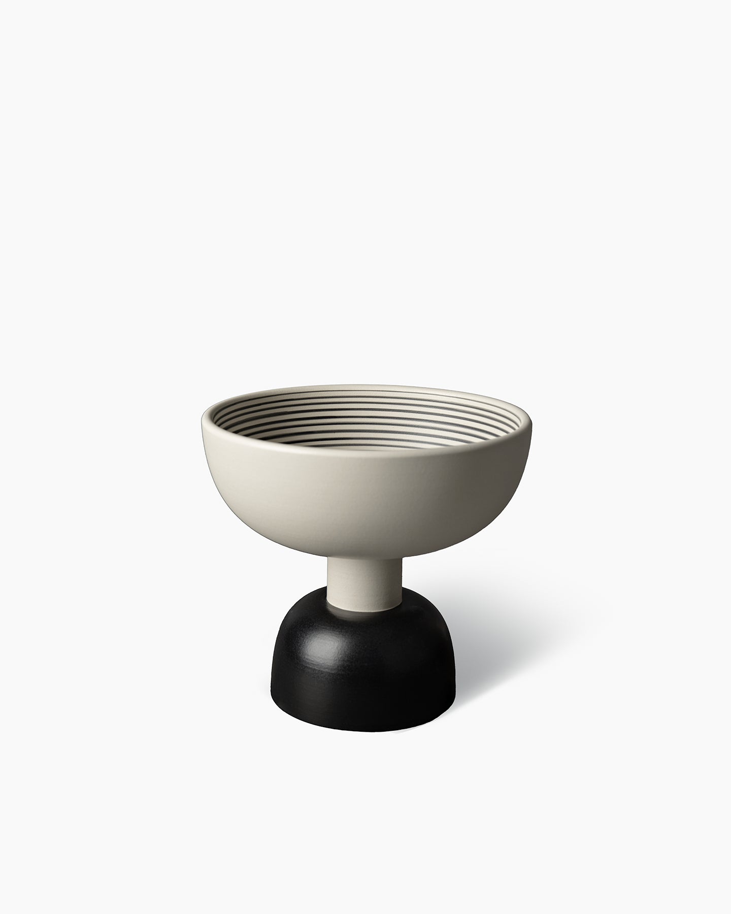 bitossi-ceramiche-alzata-coppa-bianco-nero-ettore-sottsass-1958-2 image 2