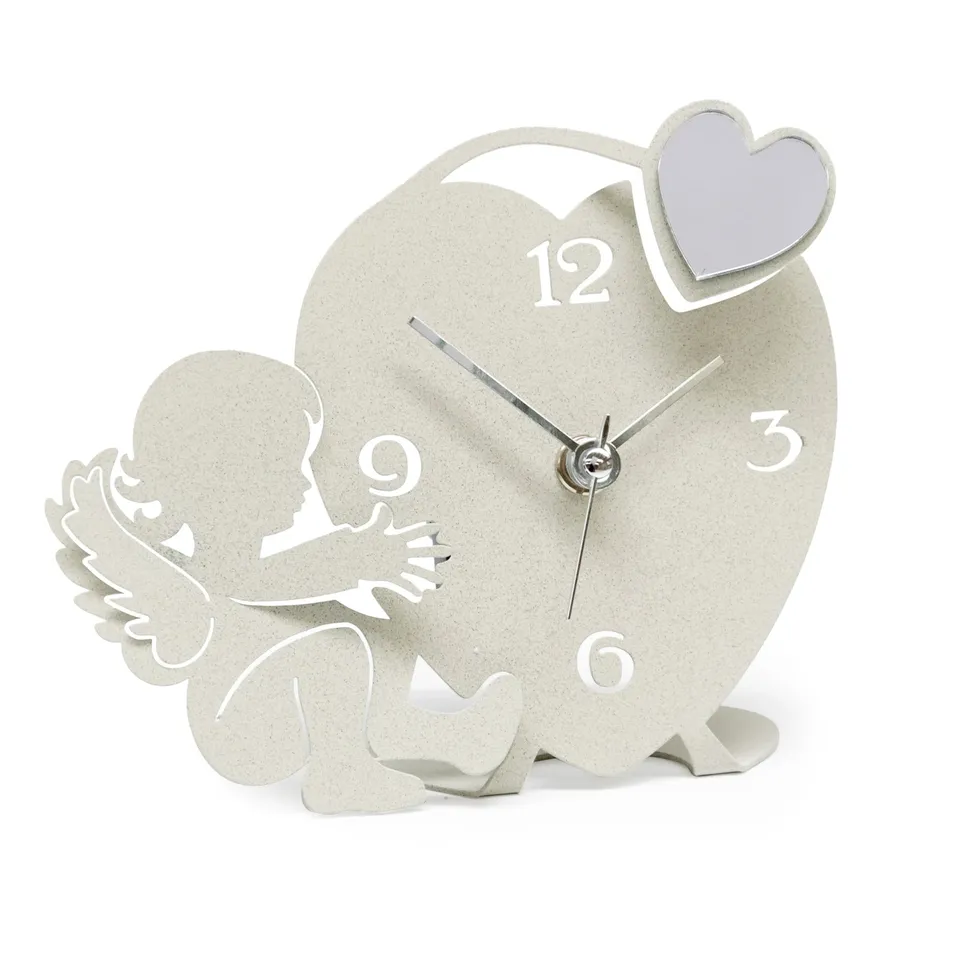 arti-mestieri-angioletto-orologio-bomboniera-cuore-16x14-cm image 1
