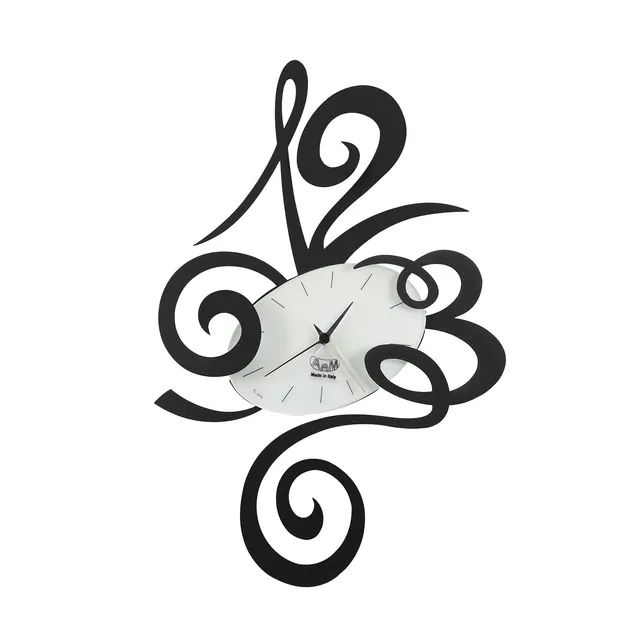 arti-mestieri-robin-piccolo-orologio-da-parete-in-ferro-nero-34x51-cm image 1