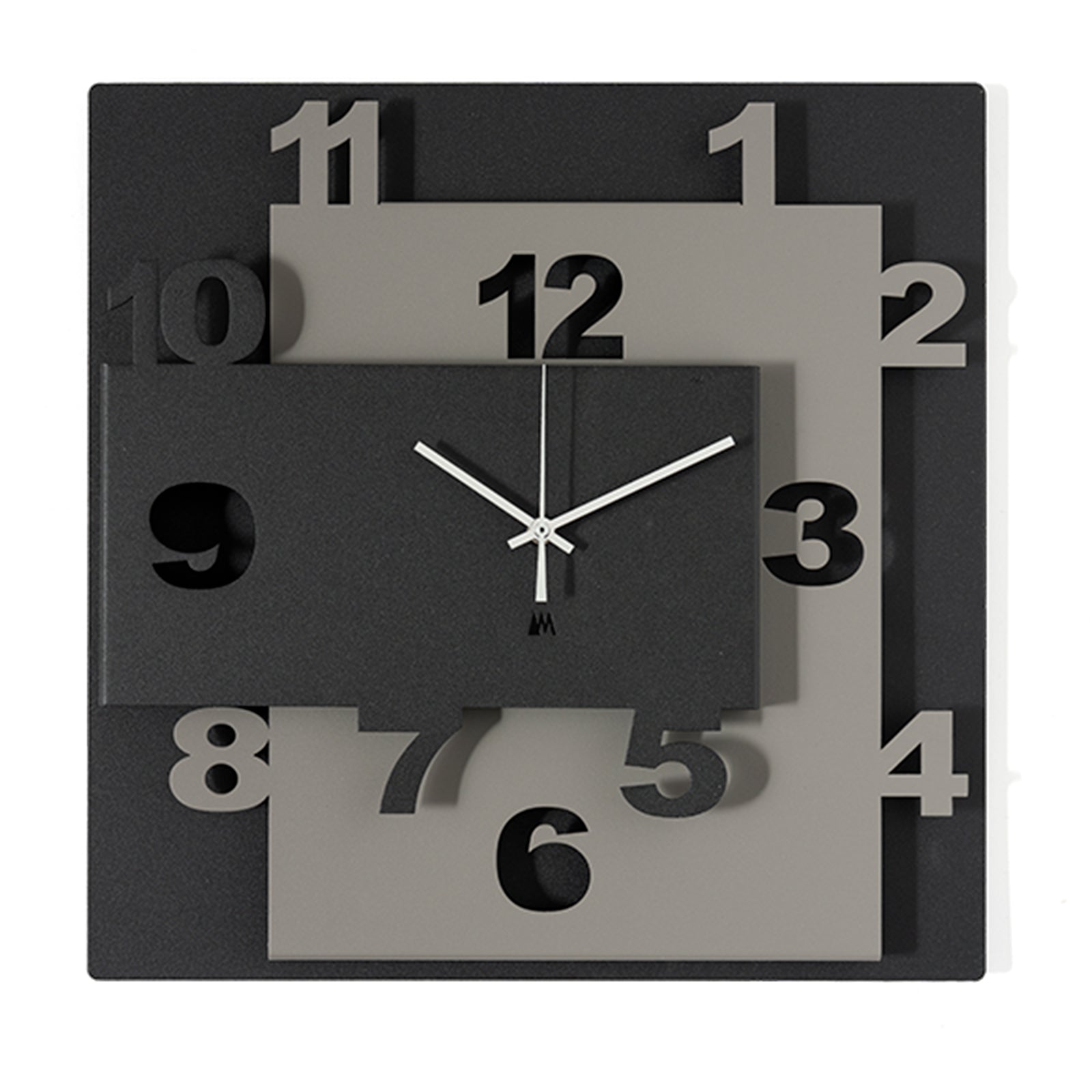 arti-mestieri-ziggurat-orologio-da-parete-moderno-40x40-cm-a-3-livelli image 1