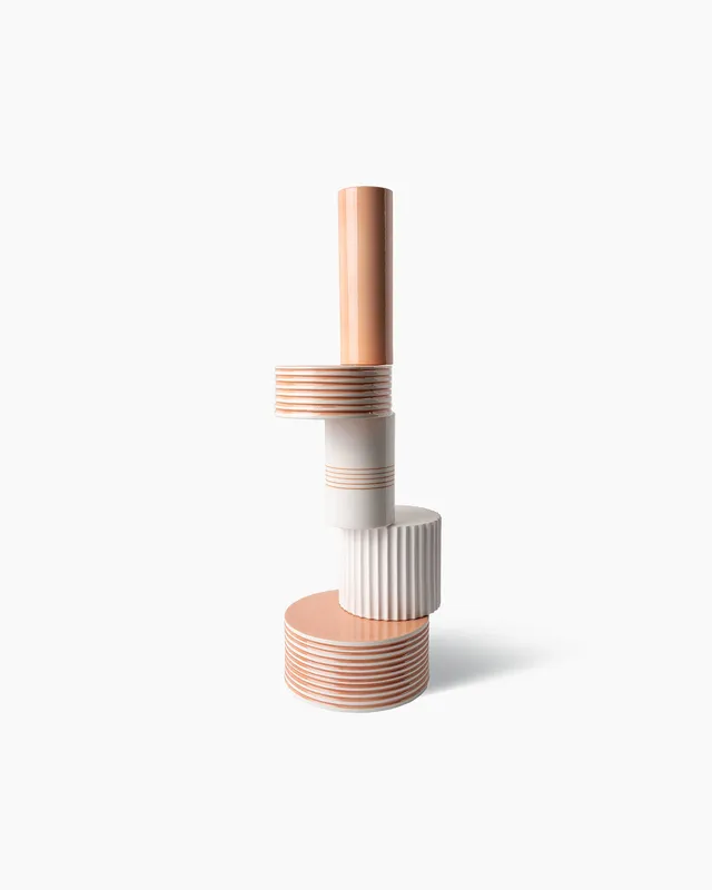 bitossi-ceramiche-vaso-5-elementi-colonne-quincoces-drago-bianco-terracotta image 1