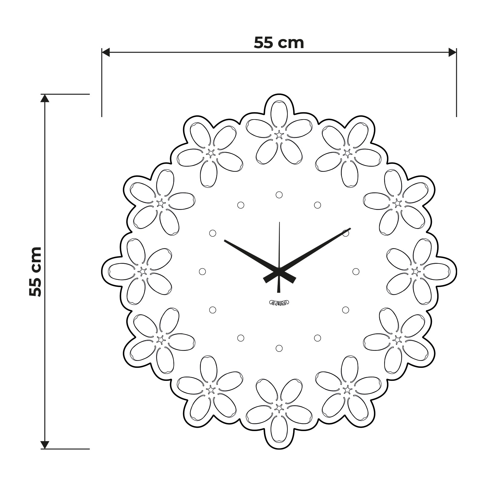 arti-mestieri-ume-orologio-da-parete-in-ferro-floreale image 3