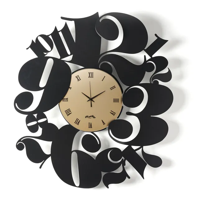 arti-mestieri-bodoni-orologio-da-parete-in-vetro-specchiato image 1
