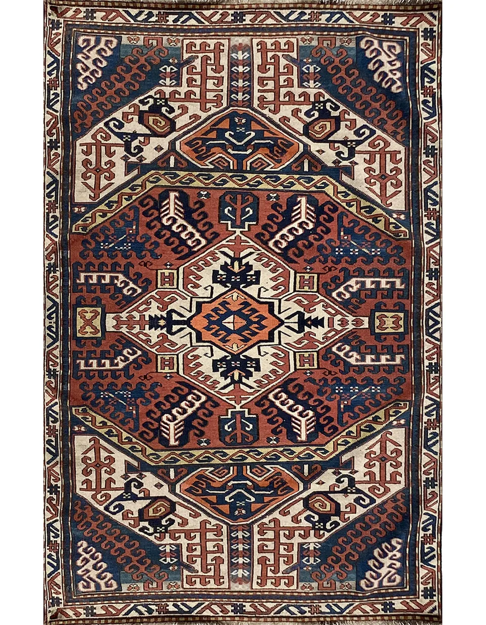 illulian-kasak-oushak-kasim-b-tappeto-caucaso-220-x-110-cm-in-lana image 1