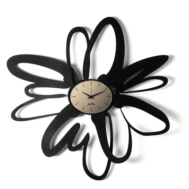 arti-mestieri-shodo-orologio-da-parete-fiore-vetro-velour-luxe image 1