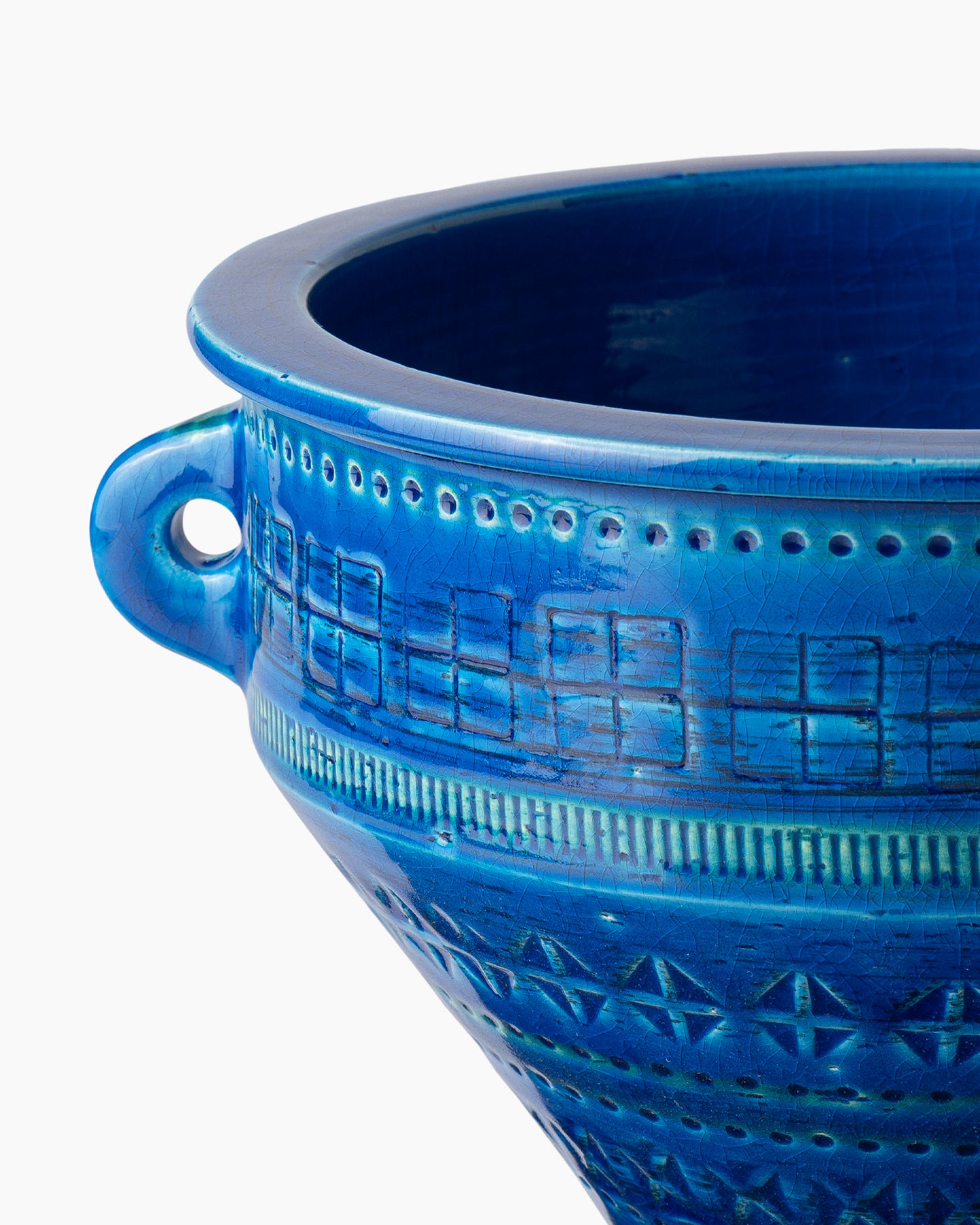 bitossi-ceramiche-vaso-con-manici-aldo-londi-rimini-blu-terra-refrattaria image 3
