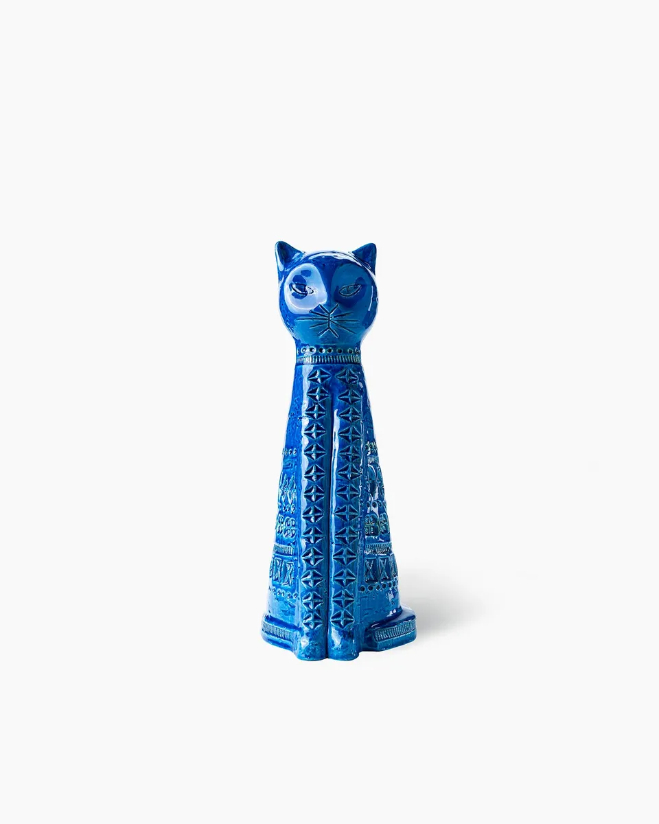 bitossi-ceramiche-figura-gatto-rimini-blu-aldo-londi image 1