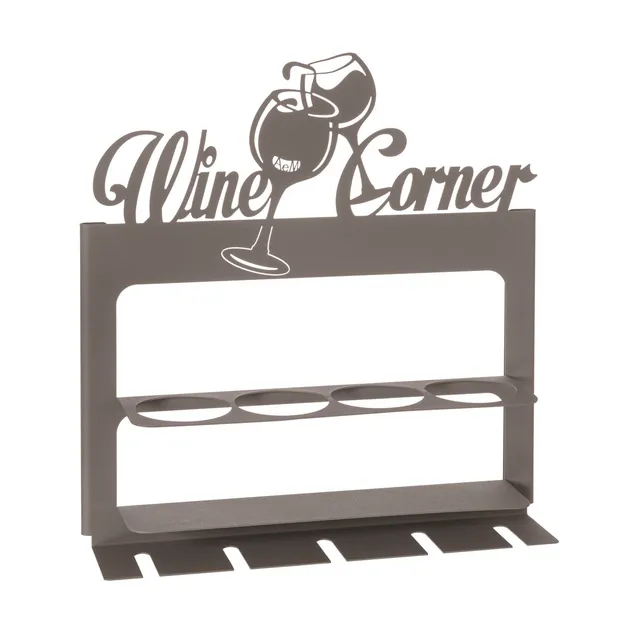 arti-mestieri-wine-corner-porta-bottiglie-da-parete-in-ferro-4-posti-45x10x45-cm image 1