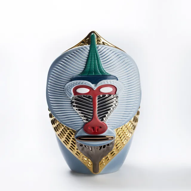 bosa-primates-mandrillus-vaso-scultura-in-ceramica image 1