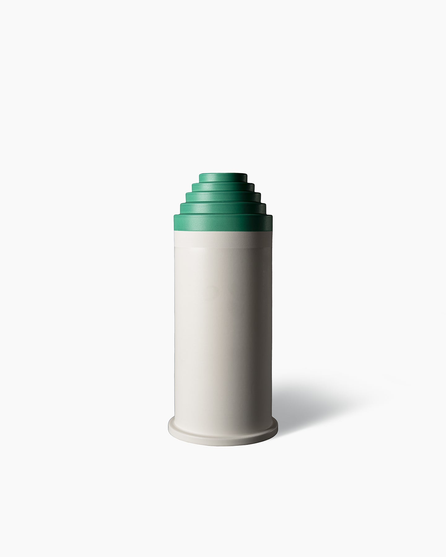 bitossi-ceramiche-vaso-a-gradini-sottsass-1966-bianco-verde image 1