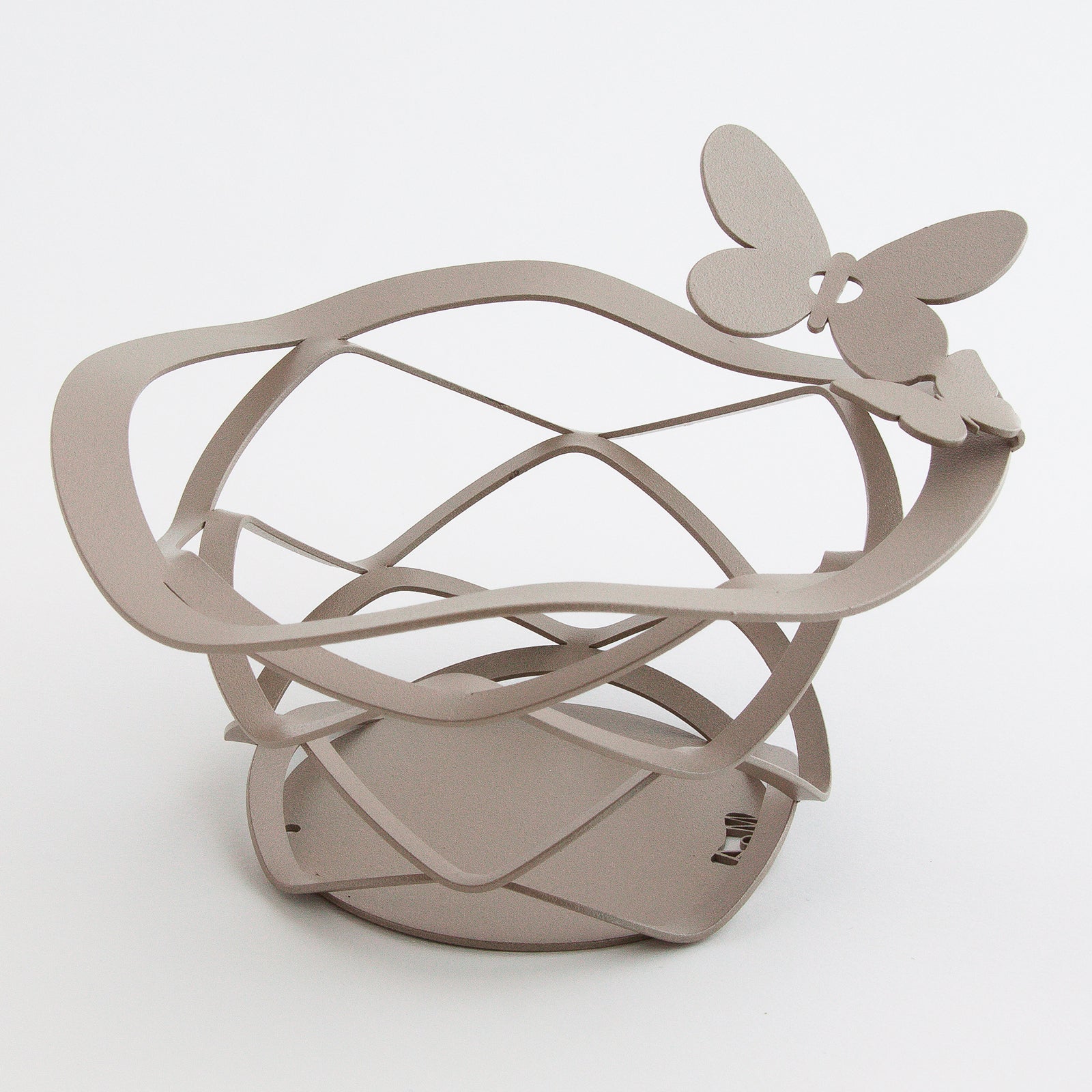 arti-mestieri-butterfly-cestino-bomboniera-di-design-in-ferro-13x5-cm image 1