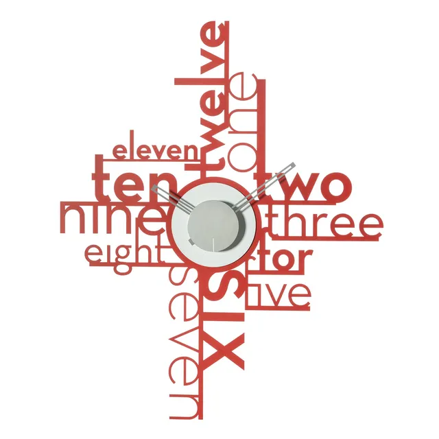 arti-mestieri-orologio-da-parete-lettering-design-originale image 1