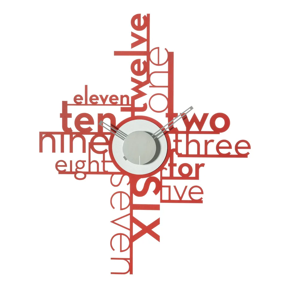 arti-mestieri-orologio-da-parete-lettering-design-originale image 1