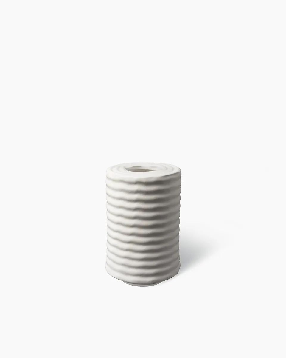 bitossi-ceramiche-vaso-wiggle-max-lamb-in-terra-bianca-smalto-bianco-matt image 1