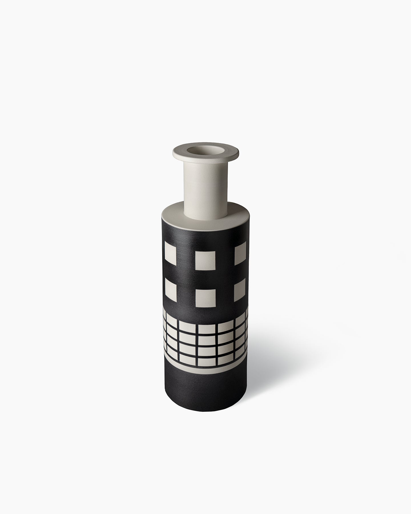 bitossi-ceramiche-vaso-rocchetto-ettore-sottsass-1958-bianco-nero image 2