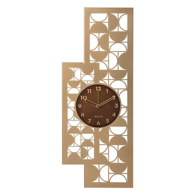 arti-mestieri-orologio-da-parete-vogue-oro-laccato-e-caramello-industrial-34-5x9 image 1