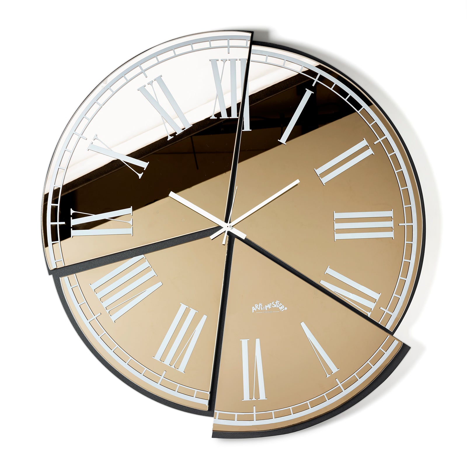 arti-mestieri-kintsugi-orologio-da-parete-in-vetro-specchiato image 1