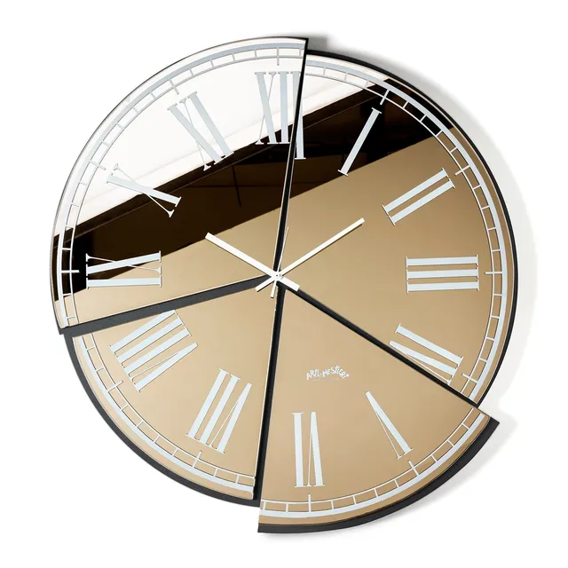arti-mestieri-kintsugi-orologio-da-parete-in-vetro-specchiato image 1