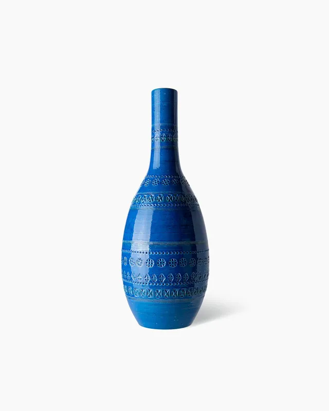 bitossi-ceramiche-vaso-bottiglia-rimini-blu-aldo-londi image 1
