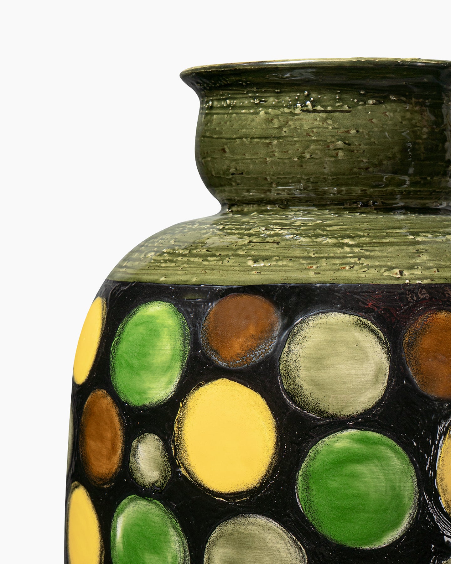 bitossi-ceramiche-vaso-aldo-londi-1963-cerchi-colorati-199-pezzi image 3