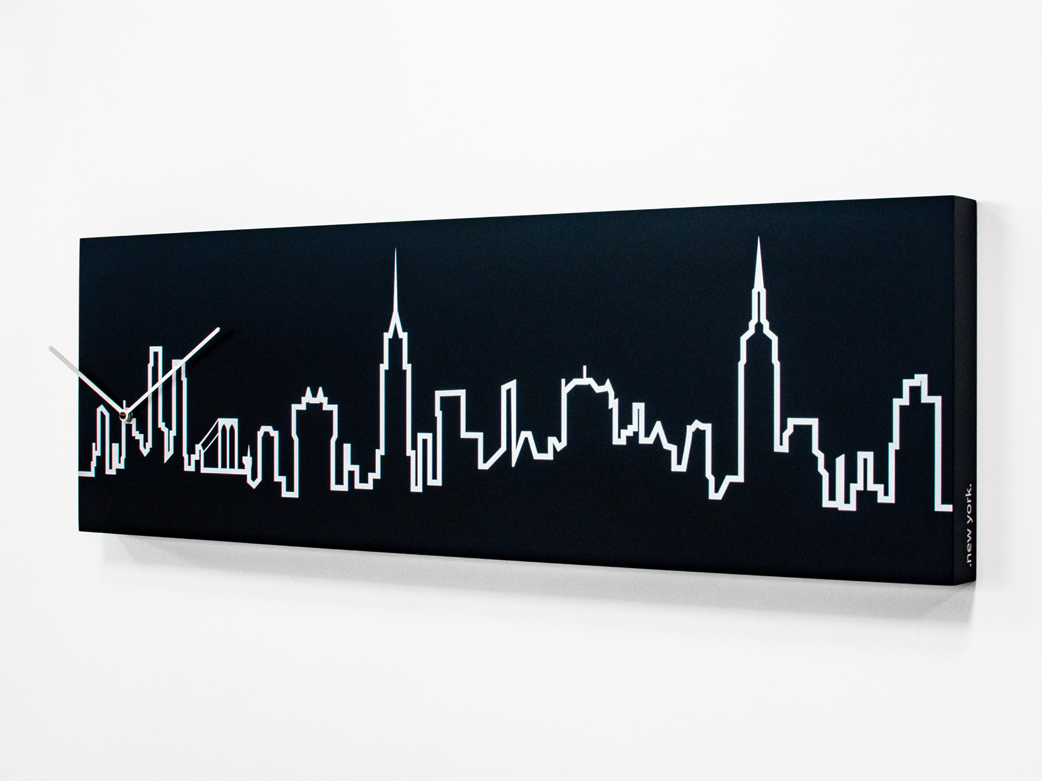 progetti-skyline-orologio-da-parete-profilo-citt-bianco-e-nero image 6