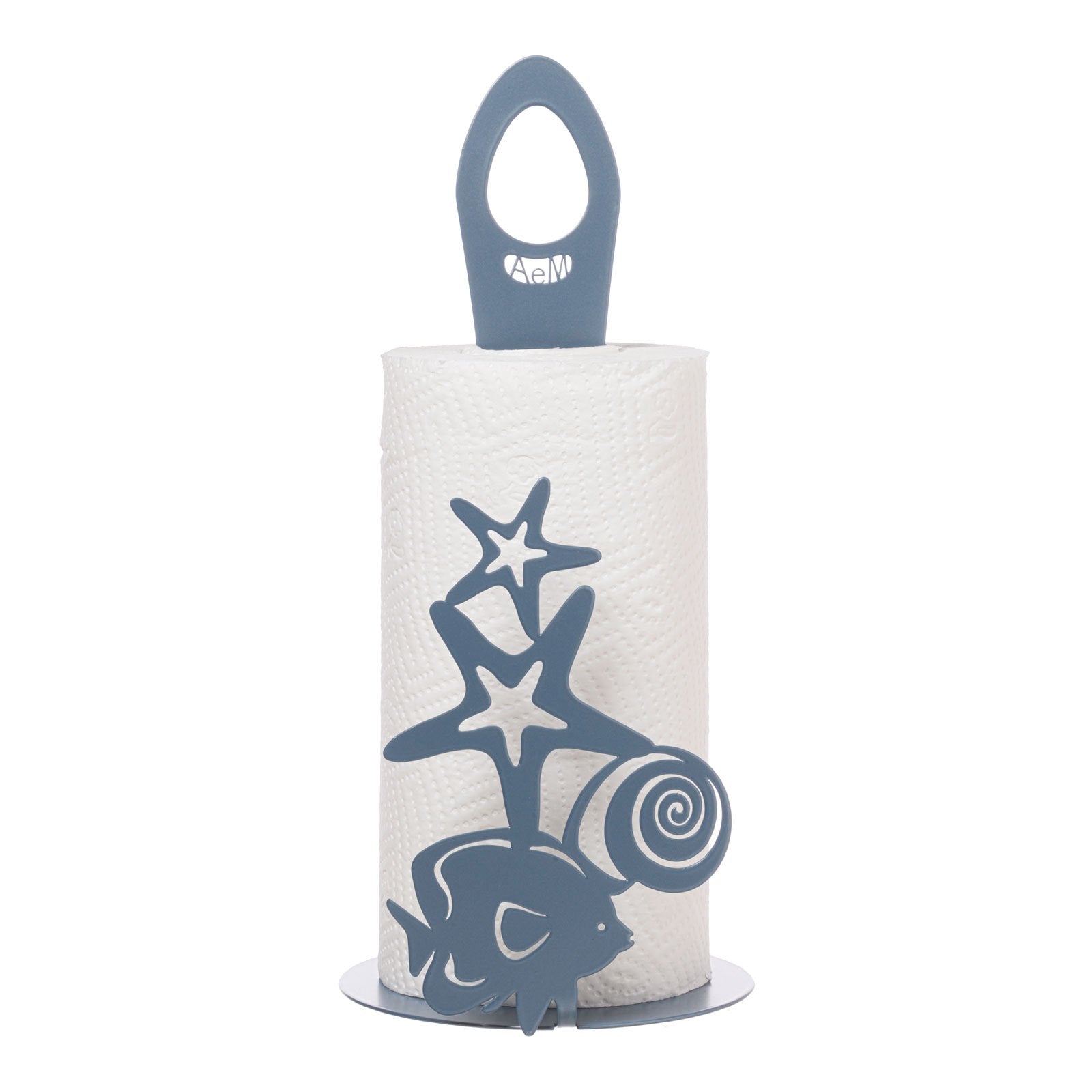 arti-mestieri-porta-rotolo-cucina-nettuno-azzurro-15x33-cm image 1