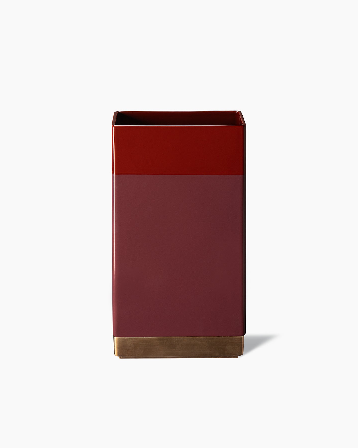 bitossi-ceramiche-vaso-equilibri-dimorestudio-bordeaux-con-ottone image 3