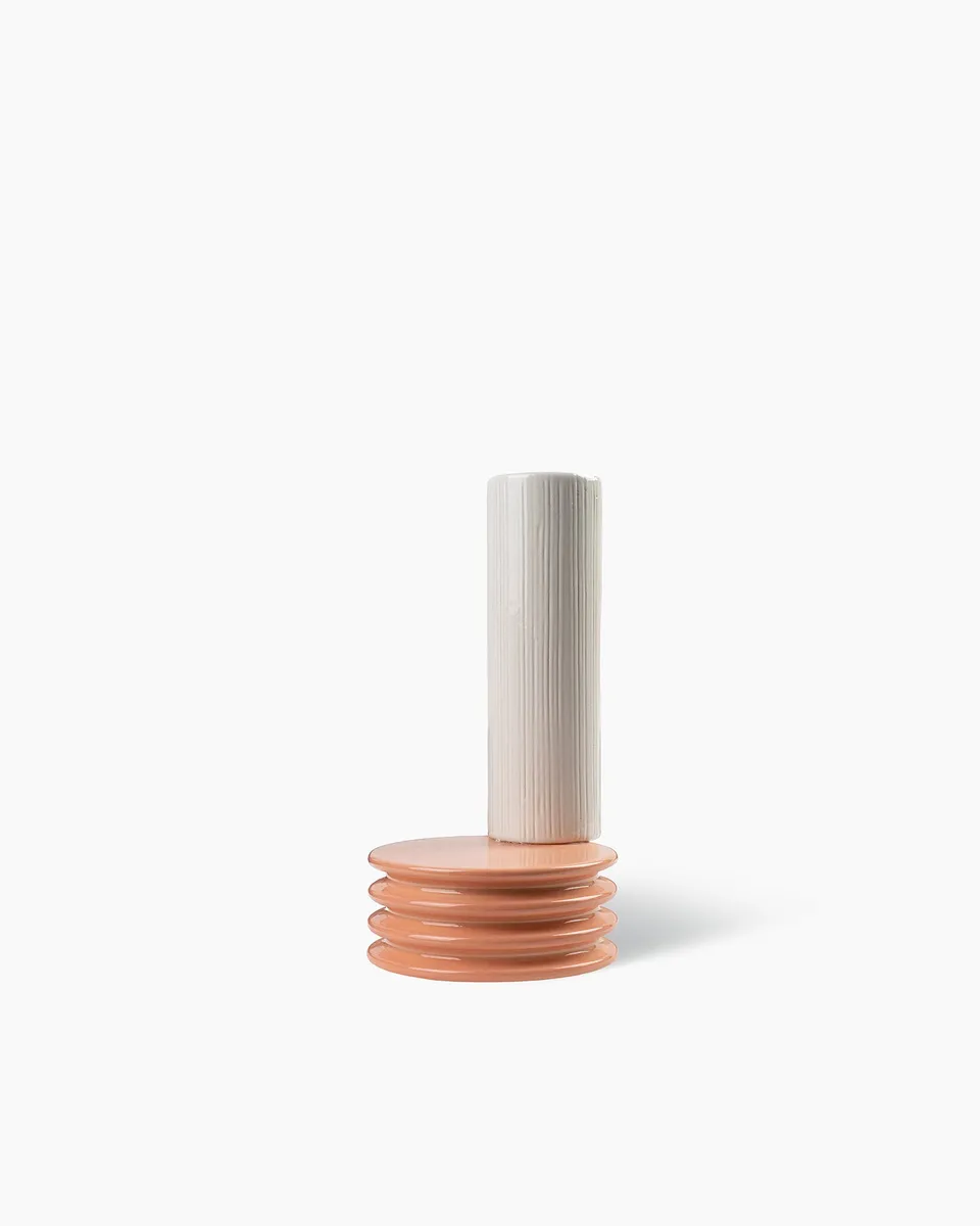 bitossi-ceramiche-vaso-2-elementi-colonne-quincoces-drago-bianco-terracotta image 1