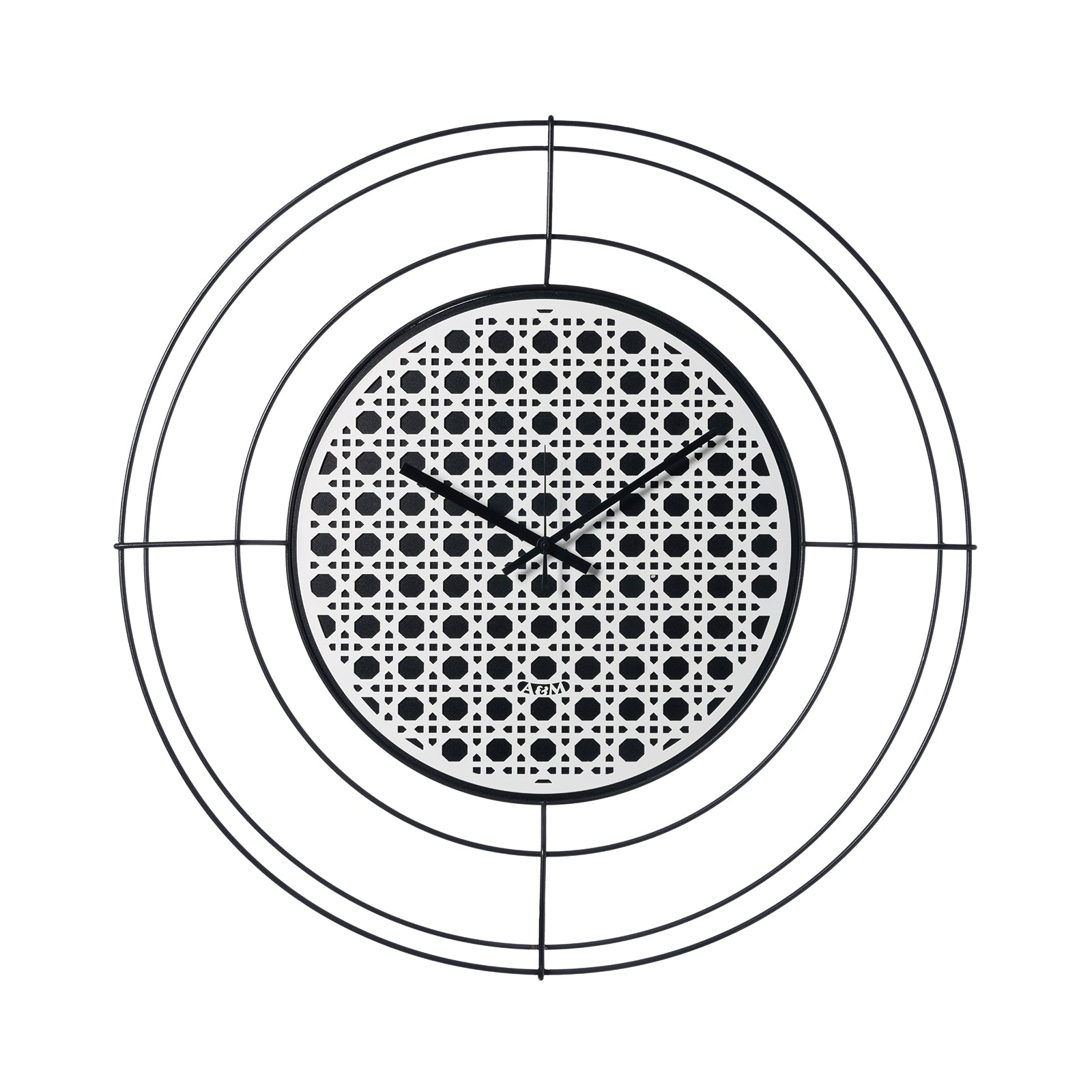 arti-mestieri-nudo-piccolo-vienna-orologio-parete-50-cm-nero-bianco image 1