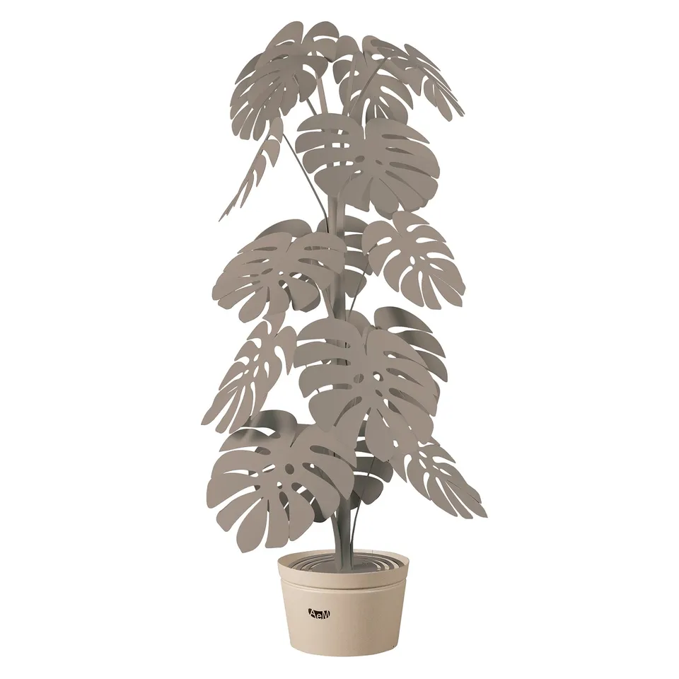 arti-mestieri-large-monstera-lampada-da-terra-a-foglie image 1
