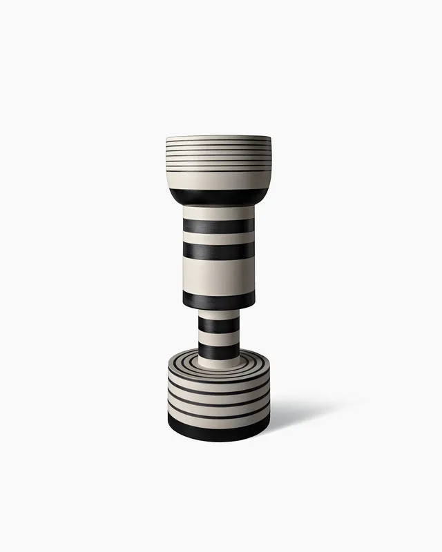 bitossi-ceramiche-vaso-calice-sottsass-bianco-nero-1958 image 1